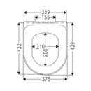 Villeroy & Boch Subway 2.0 Toilet seat and cover - Soft Close and Quick Release -  White Alpin - Specification