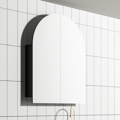 Cassa Design Archied 600mm Matte Black Shaving Cabinet
