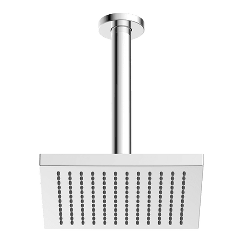 Gareth Ashton ABS 200mm Square Shower Head with 200mm Ceiling Dropper - Chrome
