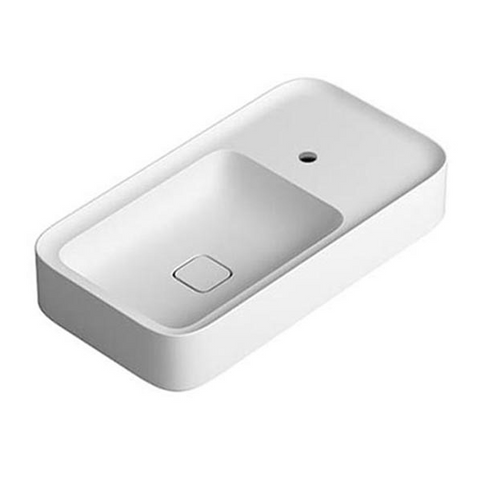 Parisi Cameo Bench Basin 750x400 - 1 Tap Hole - Matte White