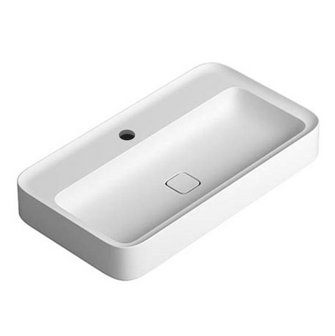 Parisi Cameo Wall Basin 900x500 - 1 Tap Hole - Matte White