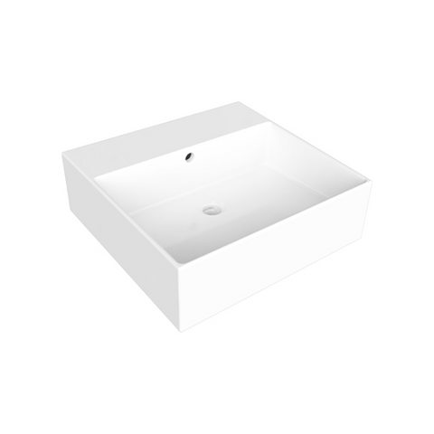 Parisi Quadro 50 Bench Basin - No Tap Hole - Gloss White
