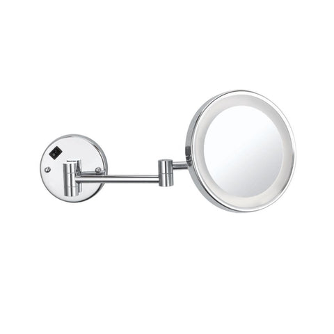 Argent LED Wall Mounted Magnifying Mirror Chrome