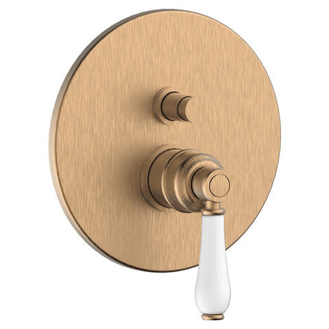 Armando Vicario Provincial Wall Mounted Divertor Mixer – Bronze