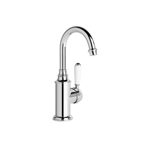 Brodware Winslow Basin Mixer White Porcelain Lever 1.8103.00.4.G1 - Chrome