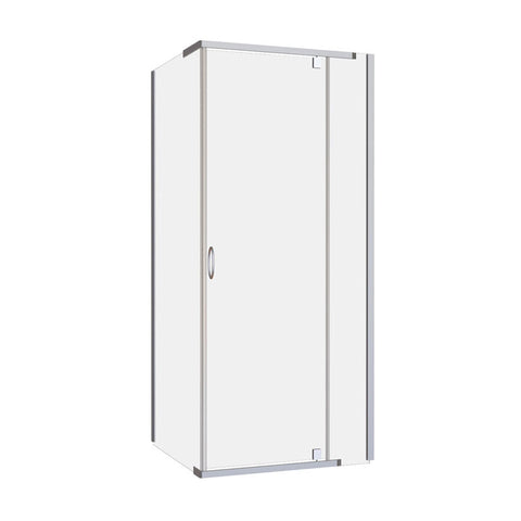 Decina Cascade 900 Square-Semi-Frameless Pivot Shower System - Centre Waste