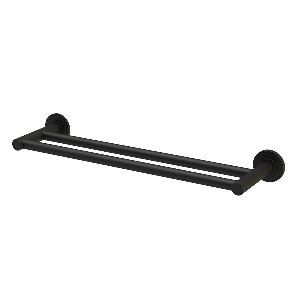 Master Rail Double Rail Matte Black 100cm Large Round Plate
