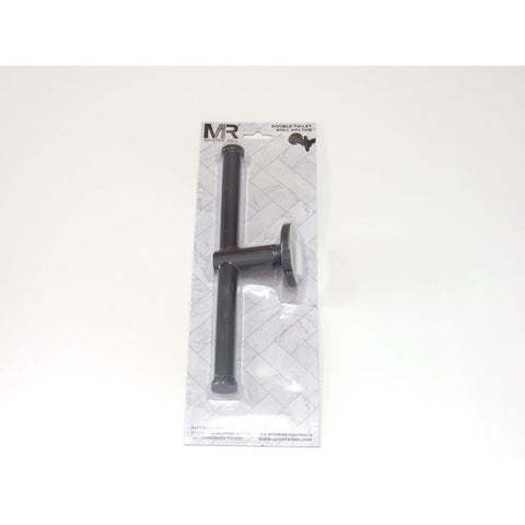 Master Rail Double Toilet Roll Holder Matt Black