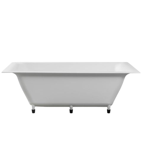DADOquartz Edward 1530mm Built In Bath With Overflow - Satin White