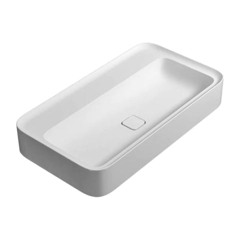 Parisi Cameo Wall Basin 900x500 - 3 Tap Holes - Matte White