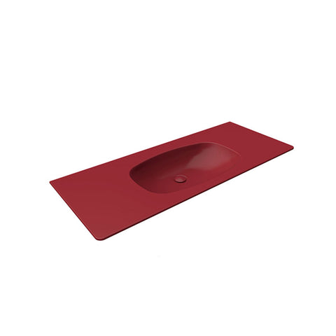 Parisi Nudaflat 120 Ceramic Wall Basin Rosso Rubens - Red
