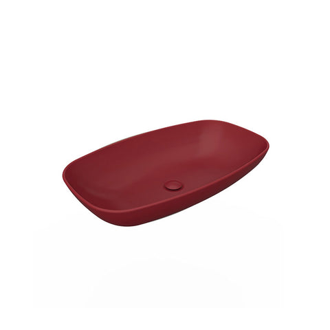 Parisi Nudaslim 75 Bench Ceramic Bench Basin - Rosso Rubens