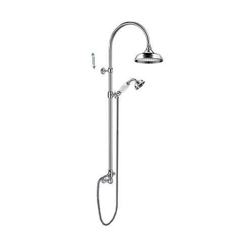 Parisi Hermitage Shower Column with Diverter - Chrome