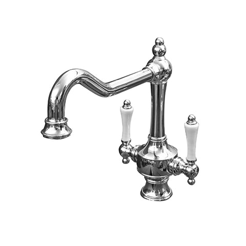Parisi Hermitage Basin Twinner - Brushed Pewter - Chrome