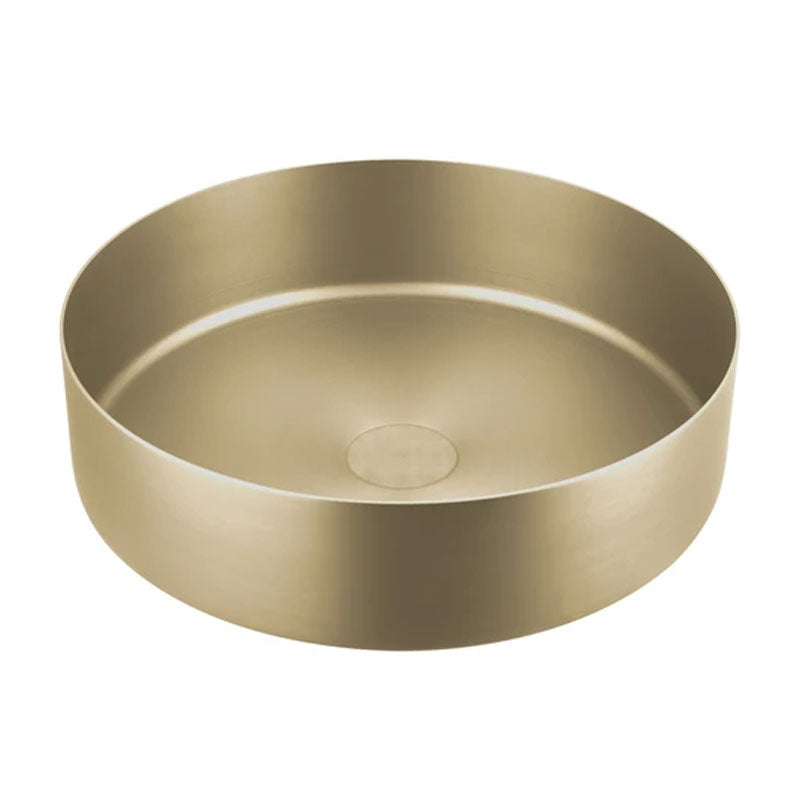 Buy Verotti Inox Stainless Steel Bench Mounted Basin - Brushed Brass Finish  Online