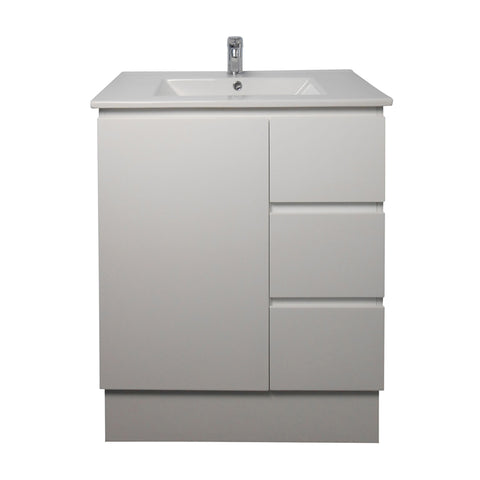 Ledin Jane 750 Freestanding Vanity Right Side Drawers - Ceramic Top