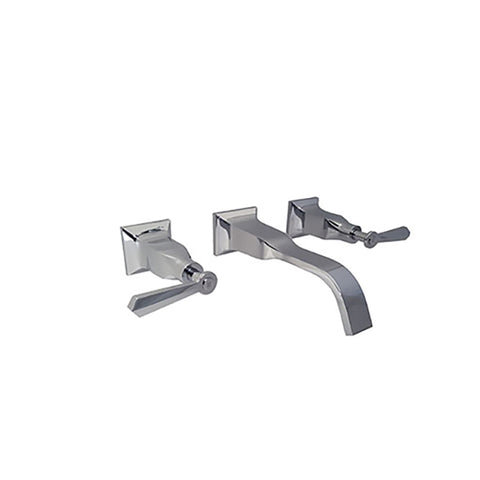Parisi Jazz Lever Wall Basin Set with Spout - Chrome