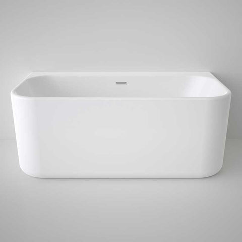Caroma Luna 1400mm Acrylic Back to Wall Bath With Overflow - Gloss White
