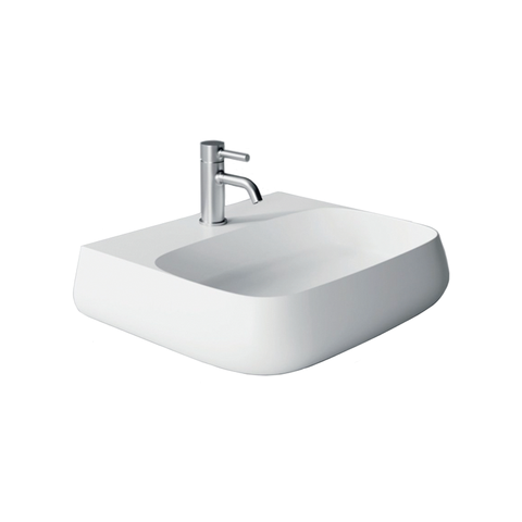 Studio Bagno Nur 55 Bench-Wall Basin - 3 Tap Holes - Gloss White