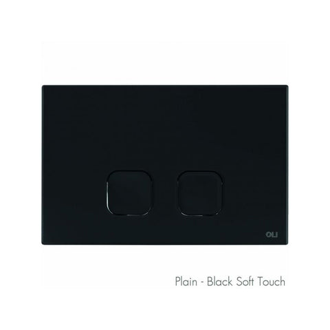 Studio Bagno Oli Plain Flush Plate - Black Soft Touch