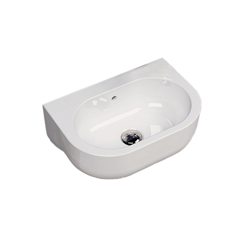 Parisi Pass 31 Wall Basin 1 Tap Hole - Gloss White