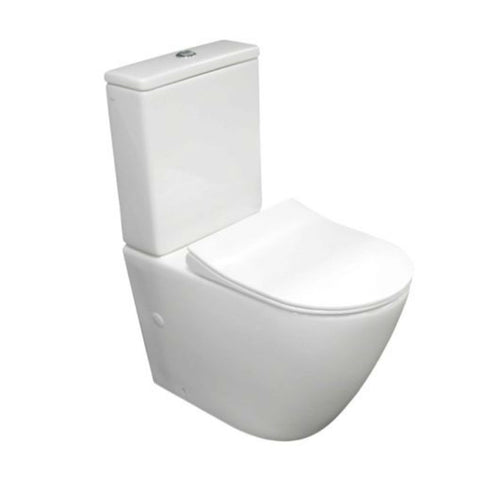 Parisi Ellisse PN820 Ambulant Rimless Wall Faced Suite - Soft Close Seat