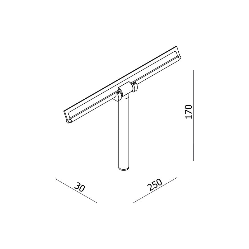 Parisi L'Hotel Shower Squeegee With Mounting Brackets Spec
