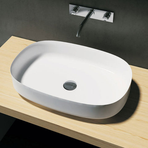 Pietra Bianca Bianca Above Counter Basin - White Matte