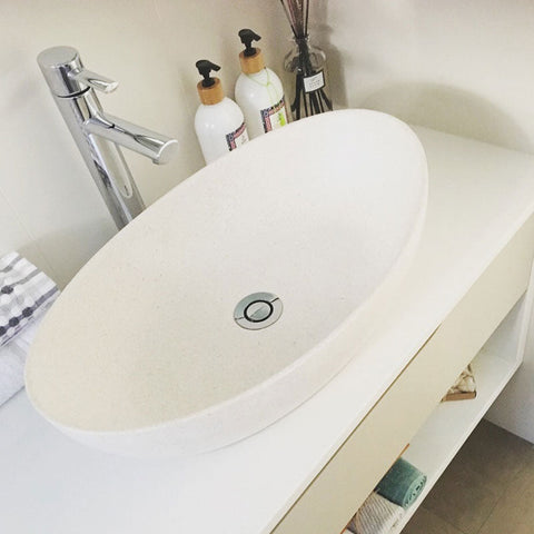 Pietra Bianca Mila Above Counter Basin - White Onyx