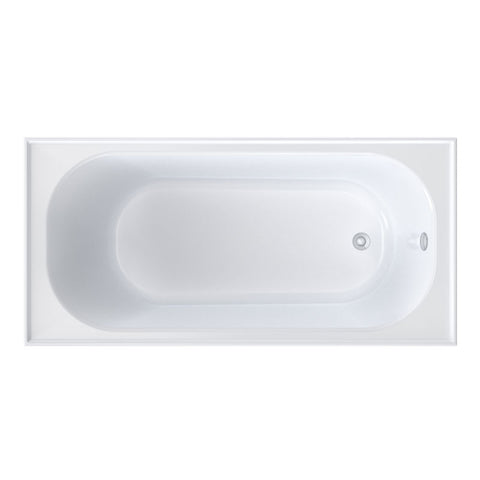 Clark 1525mm Acrylic Round Built In Bath With Overflow - Gloss White