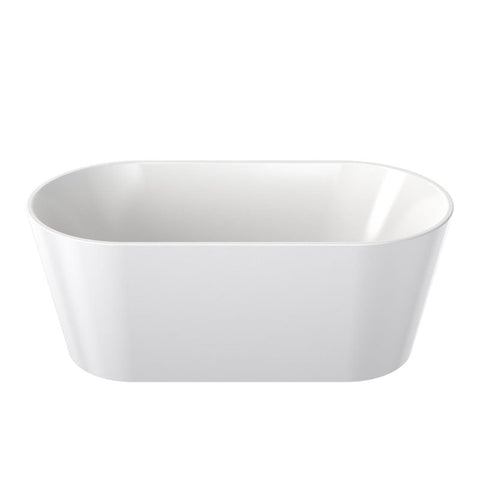 Clark 1400mm Acrylic Round Freestanding Bath No Overflow - Gloss White