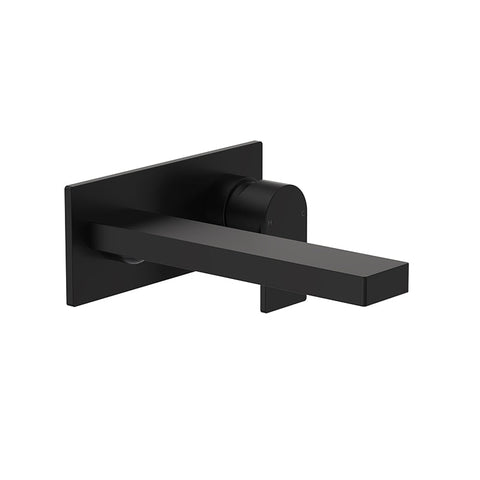 CLARK Round Square Wall Basin-Bath Mixer 220mm - Matte Black