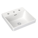 Square Inset Basin with Tap Landing 400mm 3 Tap Hole