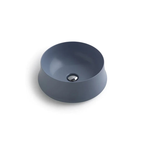 Parisi Simas Sharp 42 Round Bench Basin - Matte Periwinkle Blue