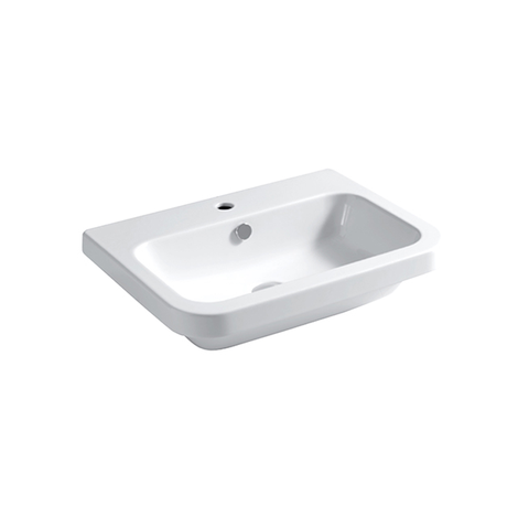 Parisi Electra Wall Basin - 1 Tap Hole - Gloss White
