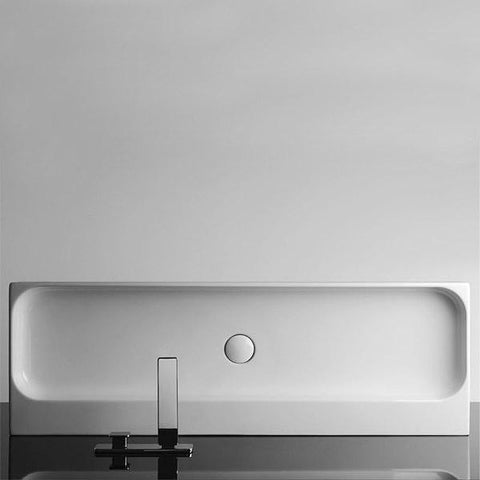 Studio Bagno Unit 1205 Wall Hung Basin - No Tap Hole - Gloss White