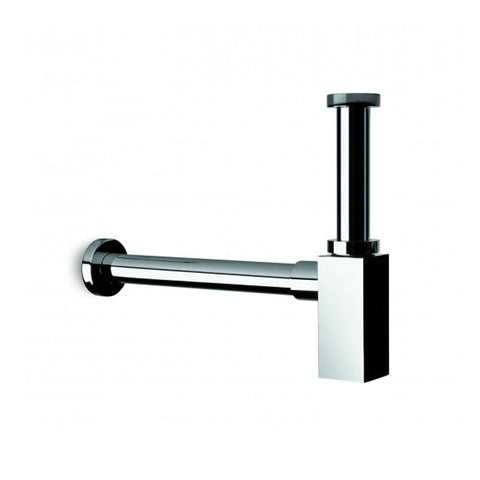 Brodware Bottle Trap Square with 32mm-40mm PVC Adaptor - Chrome