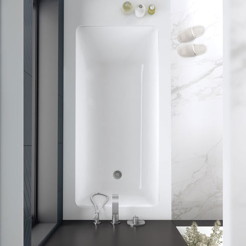 Victoria + Albert Kaldera 5 1500mm Built In Undermount No Overflow - Gloss White