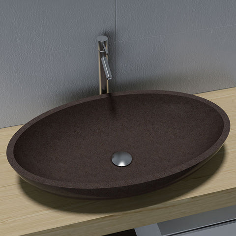 Pietra Bianca Valentina Above Counter Basin - Black