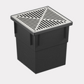 Reln Series 300 Short Stormwater Pit with Plain Aluminium Grate - 001003