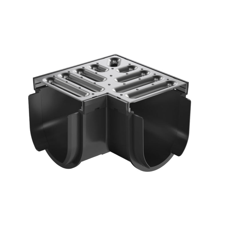 Reln Storm Drain 90 Degree Corner - Stainless Steel