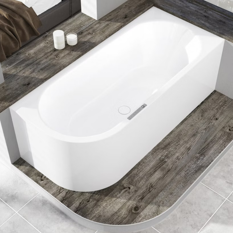 Kaldewei Meisterstuck 1800 Centro Duo 1 Left Freestanding Corner Bath Includes Multifiller - Alpine White