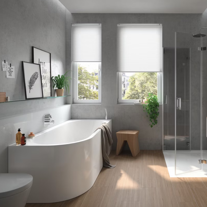 Kaldewei Meisterstuck 1800 Centro Duo 1 Left Freestanding Corner Bath Includes Multifiller - Alpine White