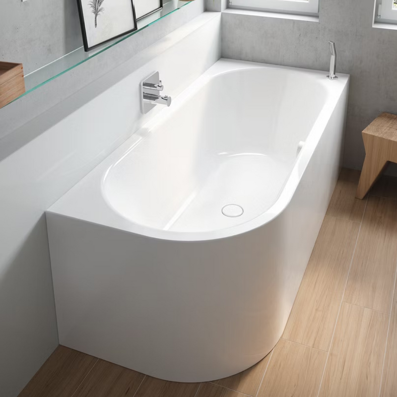 Kaldewei Meisterstuck 1800 Centro Duo 1 Left Freestanding Corner Bath Includes Multifiller - Alpine White