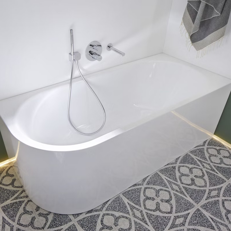 Kaldewei Meisterstuck 1800 Centro Duo 1 Left Freestanding Corner Bath Includes Multifiller - Alpine White