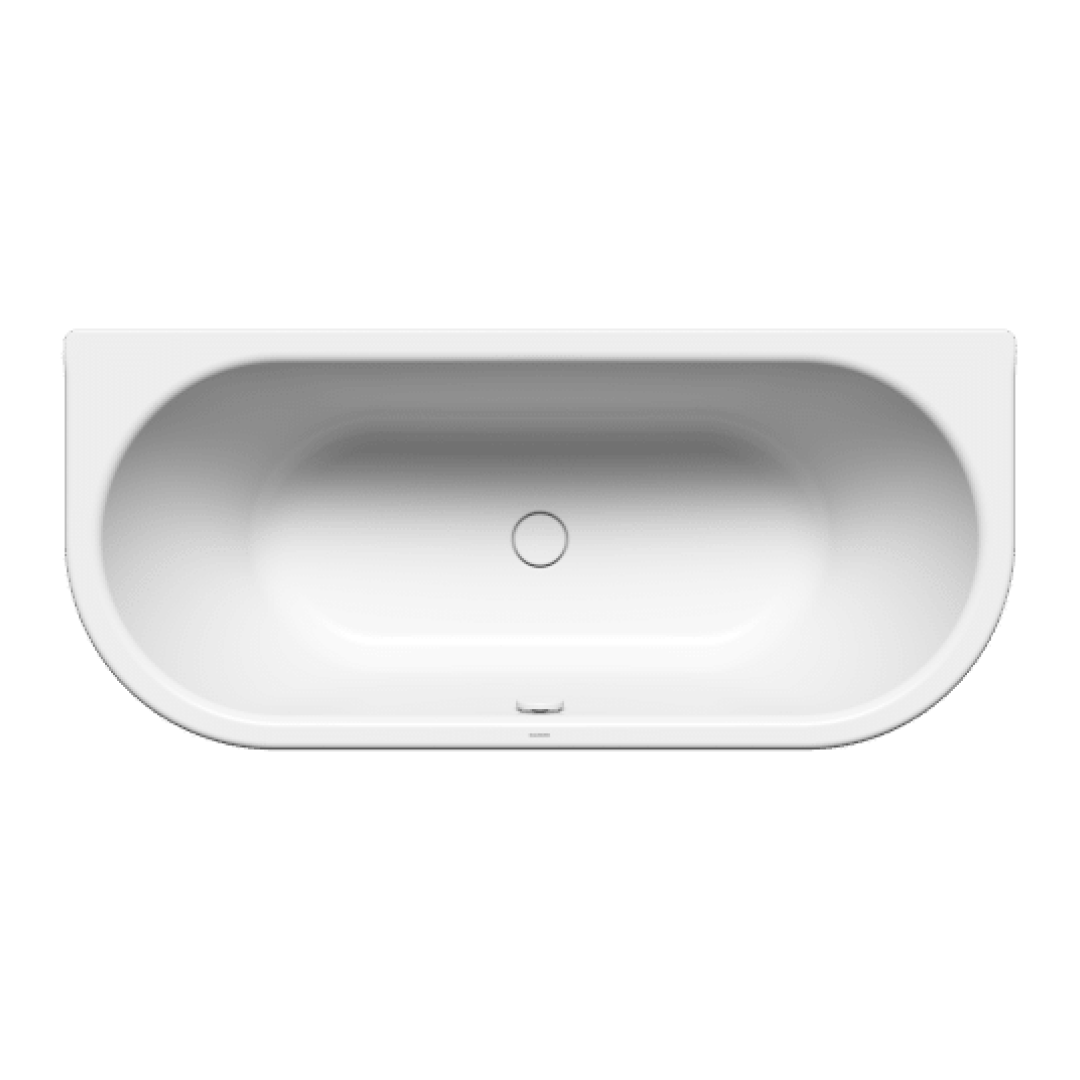 Kaldewei Meisterstuck 1700 Centro Duo 2 Back to Wall Bath Includes Overflow - Alpine White - 01-1131-06