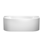 Kaldewei Meisterstuck 1700 Centro Duo 2 Back to Wall Bath Includes Overflow - Alpine White - 01-1131-06