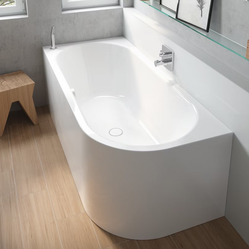 Kaldewei Meisterstuck 1800 Centro Duo 1 Right Freestanding Corner Bath Includes Multifiller - Alpine White