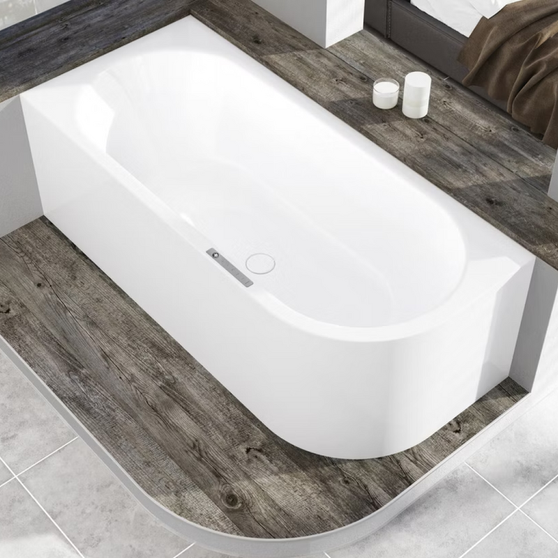 Kaldewei Meisterstuck 1800 Centro Duo 1 Right Freestanding Corner Bath Includes Multifiller - Alpine White