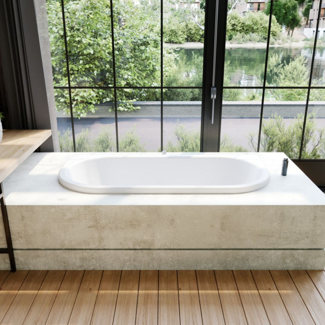 Kaldewei Centro Duo 2 1800 Built-In Bath with Overflow - 01-135-06